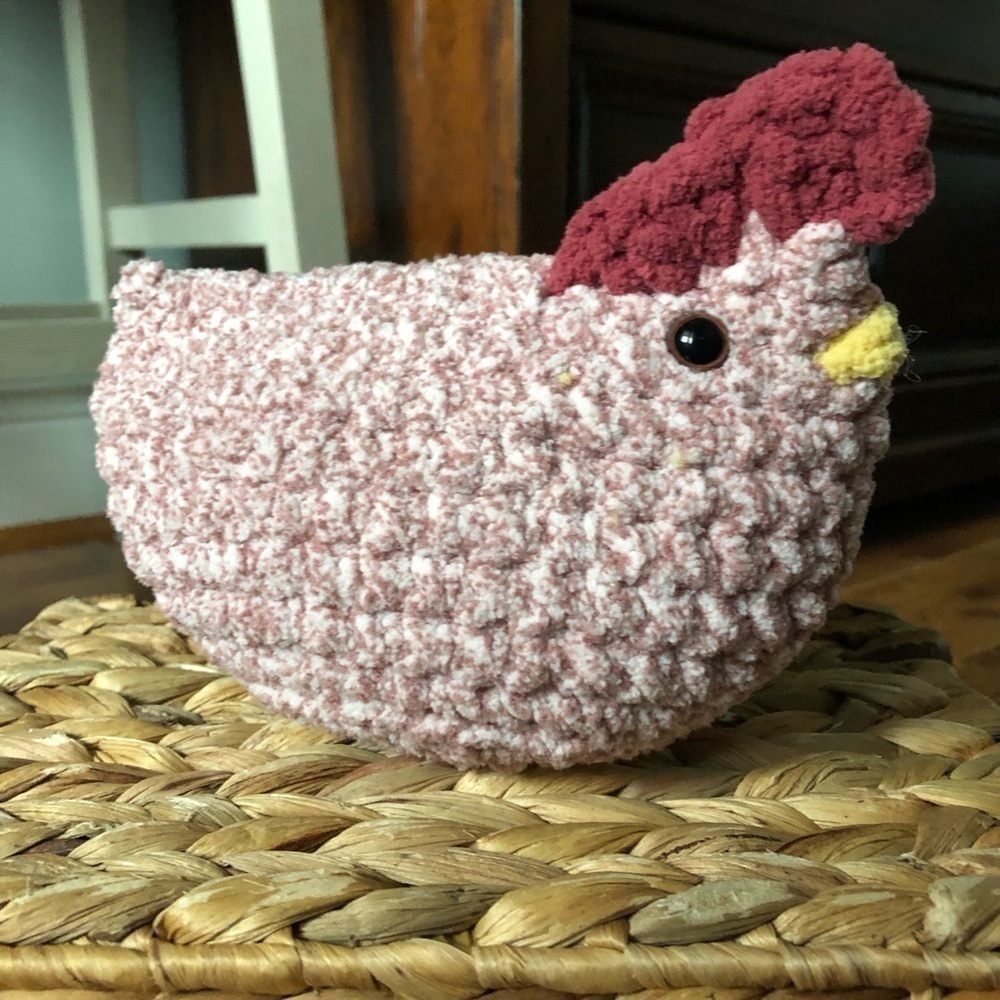 Handmade Crochet Speckled Country Chicken (multiple Colors)